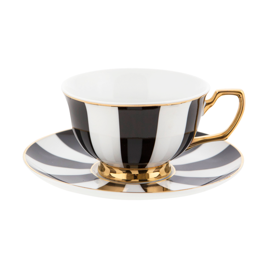 Cristina Re Ebony_Ivory stripe cup