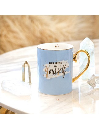 he 'Words of Wisdom' Collection features positive affirmations to inspire happiness, wellbeing and a little magic in your life. Trimmed in elegant 24ct gold and made from the finest quality New Bone China, 