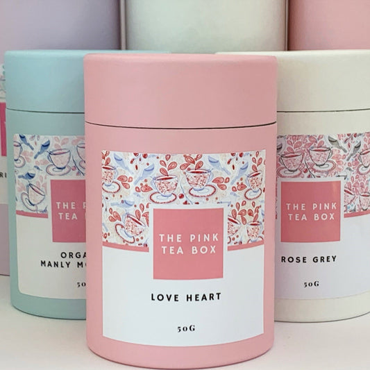 Our pretty Love Heart tea, is the perfect gift for any tea lover.  Best loose leaf tea / best tasting Australian tea. We have taken a fresh loose leaf green tea for feel-good factor, adding rose petals, rosebuds and sugar hearts for an ohh & ahh note of romance and sophistication.  While the sweet suggestion of rose and strawberry add a delightful characteristic twist, the whole rosebuds makes for quite the afternoon tea showpiece.