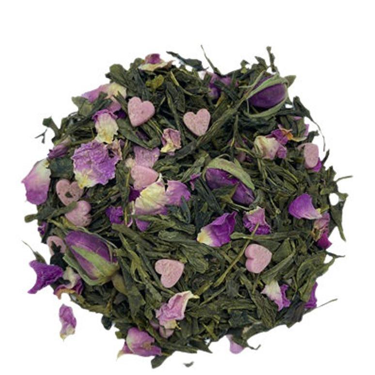Our pretty Love Heart tea, is the perfect gift for any tea lover.  Best loose leaf tea / best tasting Australian tea. We have taken a fresh loose leaf green tea for feel-good factor, adding rose petals, rosebuds and sugar hearts for an ohh & ahh note of romance and sophistication.  While the sweet suggestion of rose and strawberry add a delightful characteristic twist, the whole rosebuds makes for quite the afternoon tea showpiece.